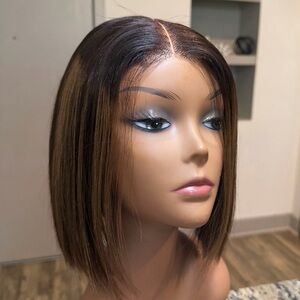 Elegant Brown Ombre Bob Wig